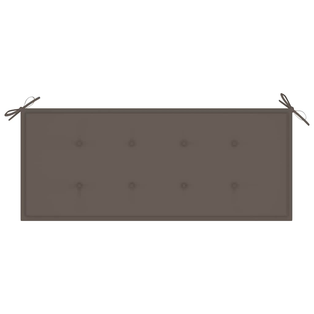 Stacking Garden Bench with Cushion 128.5 cm Solid Teak Wood