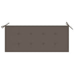 Stacking Garden Bench with Cushion 128.5 cm Solid Teak Wood