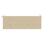 Stacking Garden Bench with Cushion 159 cm Solid Teak Wood