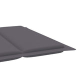 Rocking Sun Lounger with Cushion Solid Teak Wood - Close-Up Angle