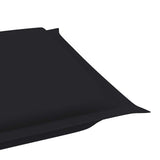 Rocking Sun Lounger with Cushion Solid Teak Wood - Extra Image