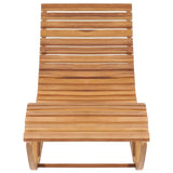 Rocking Sun Lounger with Cushion Solid Teak Wood