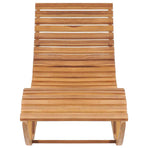 Rocking Sun Lounger with Cushion Solid Teak Wood