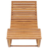 Rocking Sun Lounger with Cushion Solid Teak Wood