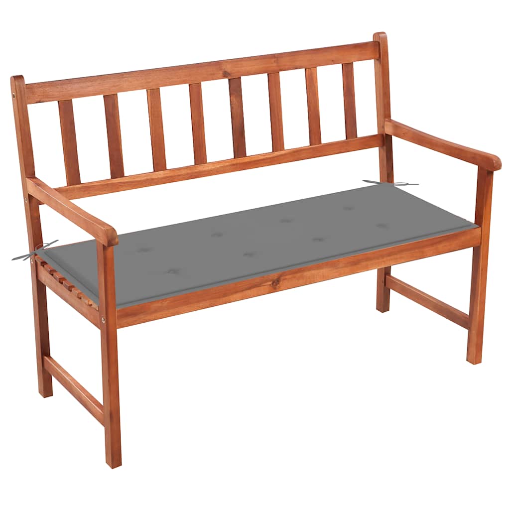 Garden Bench with Cushion 120 cm Solid Acacia Wood