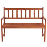 Garden Bench with Cushion 120 cm Solid Acacia Wood