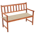 Garden Bench with Cushion 120 cm Solid Acacia Wood