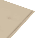 Garden Bench with Cushion 120 cm Solid Acacia Wood - Close-Up Angle