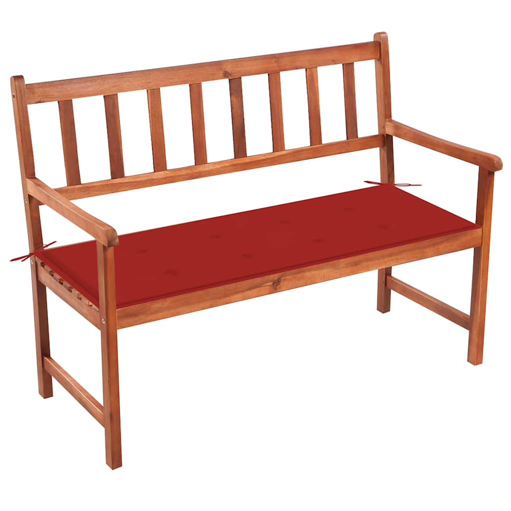 Garden Bench with Cushion 120 cm Solid Acacia Wood