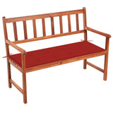 Garden Bench with Cushion 120 cm Solid Acacia Wood