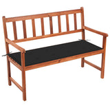 Garden Bench with Cushion 120 cm Solid Acacia Wood