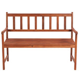 Garden Bench with Cushion 120 cm Solid Acacia Wood