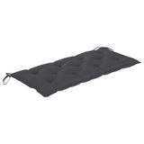 Garden Bench with Cushion 120 cm Solid Acacia Wood - 45-Degree Angle
