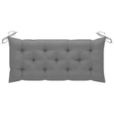 Garden Bench with Cushion 120 cm Solid Acacia Wood - Close-Up Angle