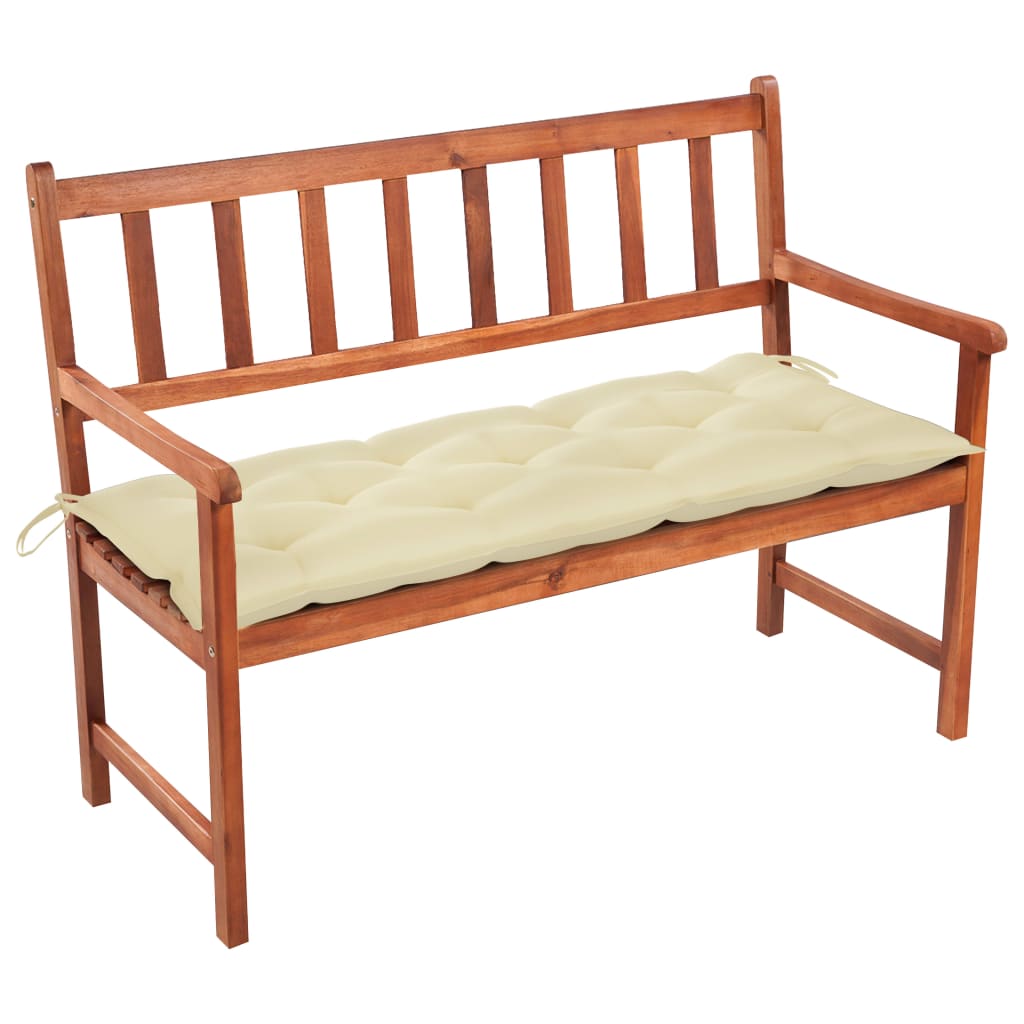 Garden Bench with Cushion 120 cm Solid Acacia Wood