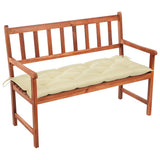 Garden Bench with Cushion 120 cm Solid Acacia Wood