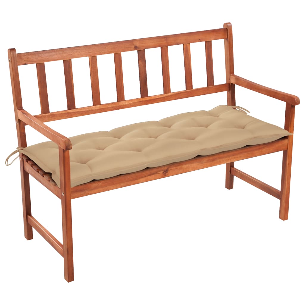 Garden Bench with Cushion 120 cm Solid Acacia Wood