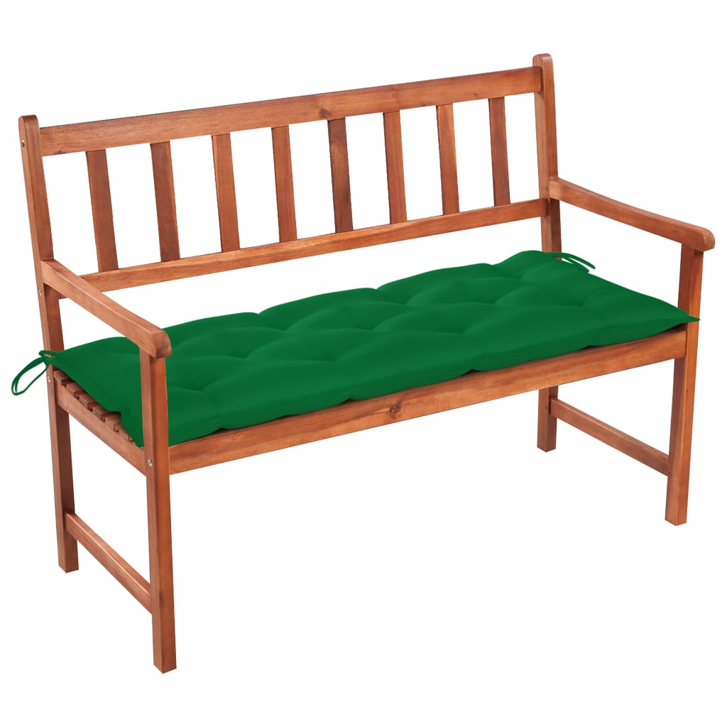 Garden Bench with Cushion 120 cm Solid Acacia Wood