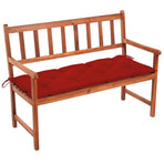 Garden Bench with Cushion 120 cm Solid Acacia Wood