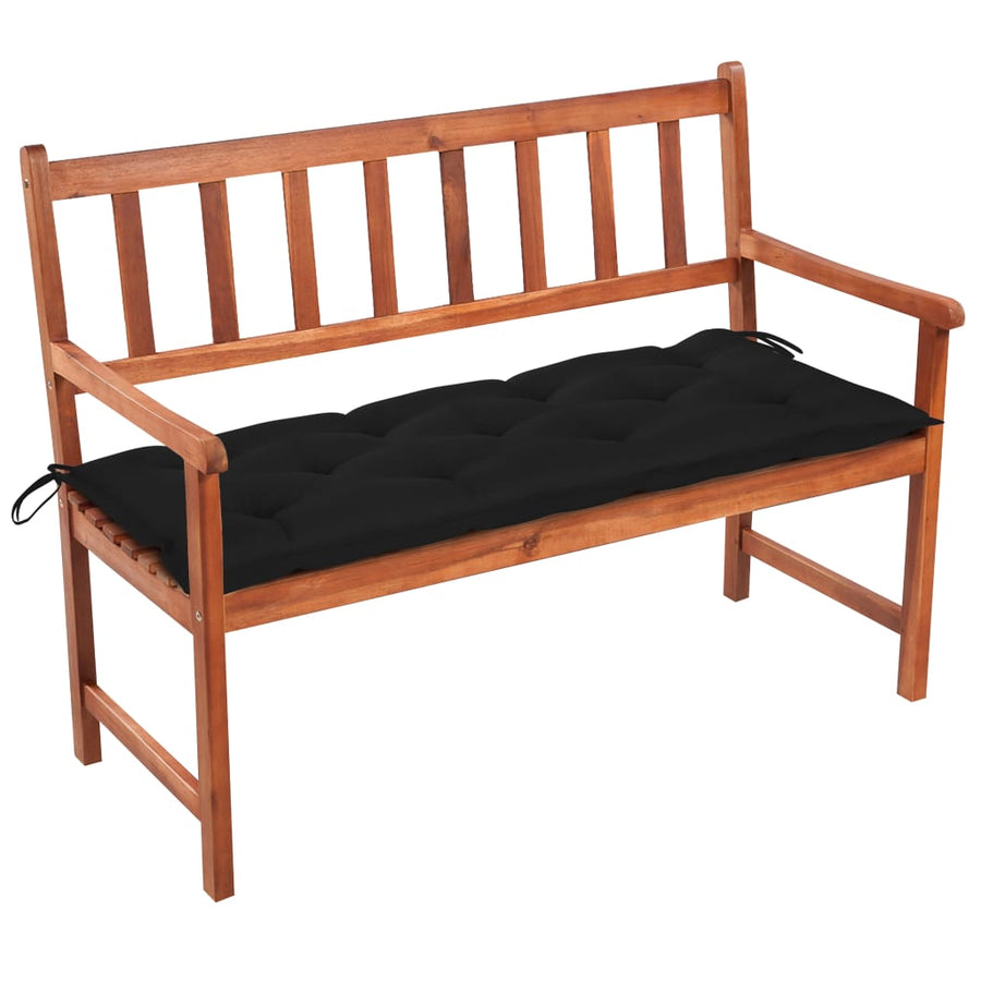 Garden Bench with Cushion 120 cm Solid Acacia Wood