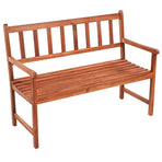 Garden Bench with Cushion 120 cm Solid Acacia Wood