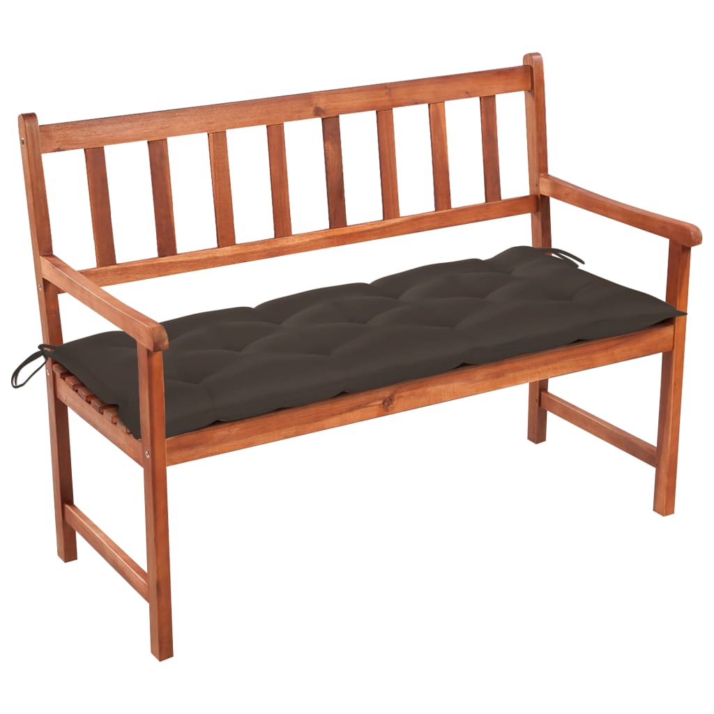 Garden Bench with Cushion 120 cm Solid Acacia Wood