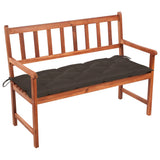 Garden Bench with Cushion 120 cm Solid Acacia Wood