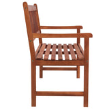 Garden Bench with Cushion 120 cm Solid Acacia Wood - Side View