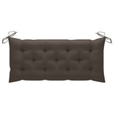 Garden Bench with Cushion 120 cm Solid Acacia Wood - Close-Up Angle