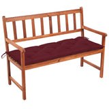 Garden Bench with Cushion 120 cm Solid Acacia Wood