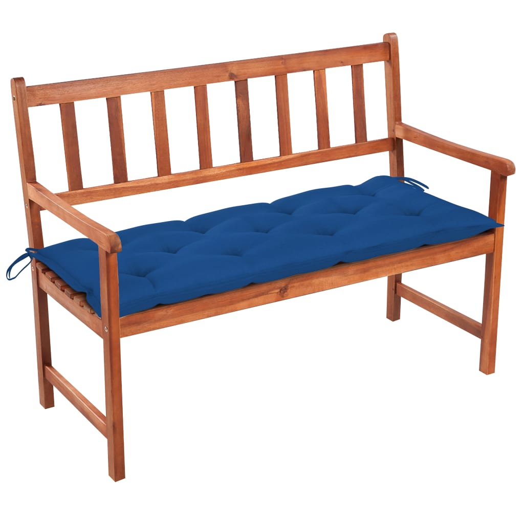 Garden Bench with Cushion 120 cm Solid Acacia Wood