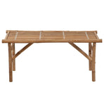 Folding Garden Bench with Cushion 118 cm Bamboo