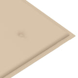 Folding Garden Bench with Cushion 118 cm Bamboo - Close-Up Angle