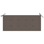 Folding Garden Bench with Cushion 118 cm Bamboo