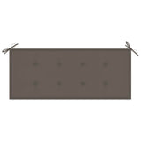 Folding Garden Bench with Cushion 118 cm Bamboo - Rear View