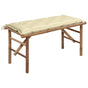 Folding Garden Bench with Cushion 118 cm Bamboo