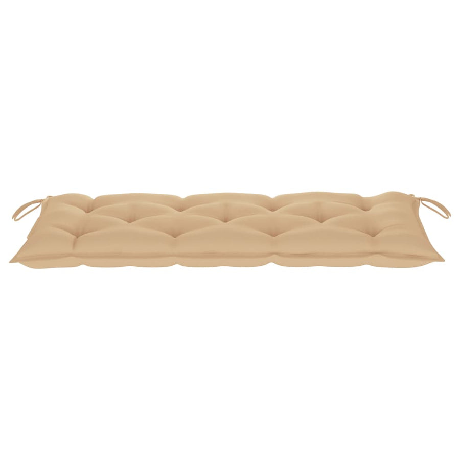 Folding Garden Bench with Cushion 118 cm Bamboo