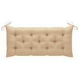 Folding Garden Bench with Cushion 118 cm Bamboo