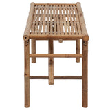 Folding Garden Bench with Cushion 118 cm Bamboo - Top-Down View