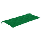 Folding Garden Bench with Cushion 118 cm Bamboo - 45-Degree Angle