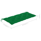 Folding Garden Bench with Cushion 118 cm Bamboo - Extra Image