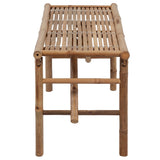 Folding Garden Bench with Cushion 118 cm Bamboo - Top-Down View