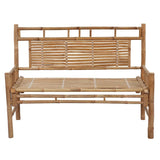 Garden Bench with Cushion 120 cm Bamboo - Side View