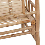 Garden Bench with Cushion 120 cm Bamboo - Top-Down View