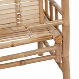Garden Bench with Cushion 120 cm Bamboo - Top-Down View