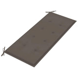 Garden Bench with Cushion 120 cm Bamboo - 45-Degree Angle