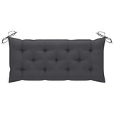 Garden Bench with Cushion 120 cm Bamboo - Low Angle