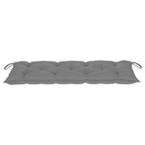 Garden Bench with Cushion 120 cm Bamboo - Close-Up Angle