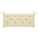 Garden Bench with Cushion 120 cm Bamboo
