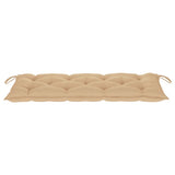 Garden Bench with Cushion 120 cm Bamboo